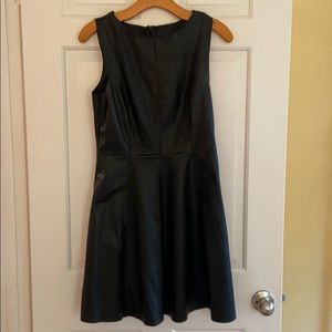 Faux leather A-line dress from Saks